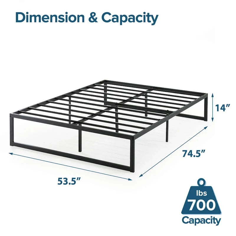 Piattaforma Letto Priage by ZINUS in Metallo Nero