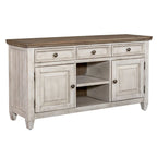 Mobile TV da 56 pollici Heartland Antique White Tobacco con finitura a piastrelle