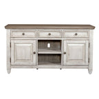 Mobile TV da 56 pollici Heartland Antique White Tobacco con finitura a piastrelle