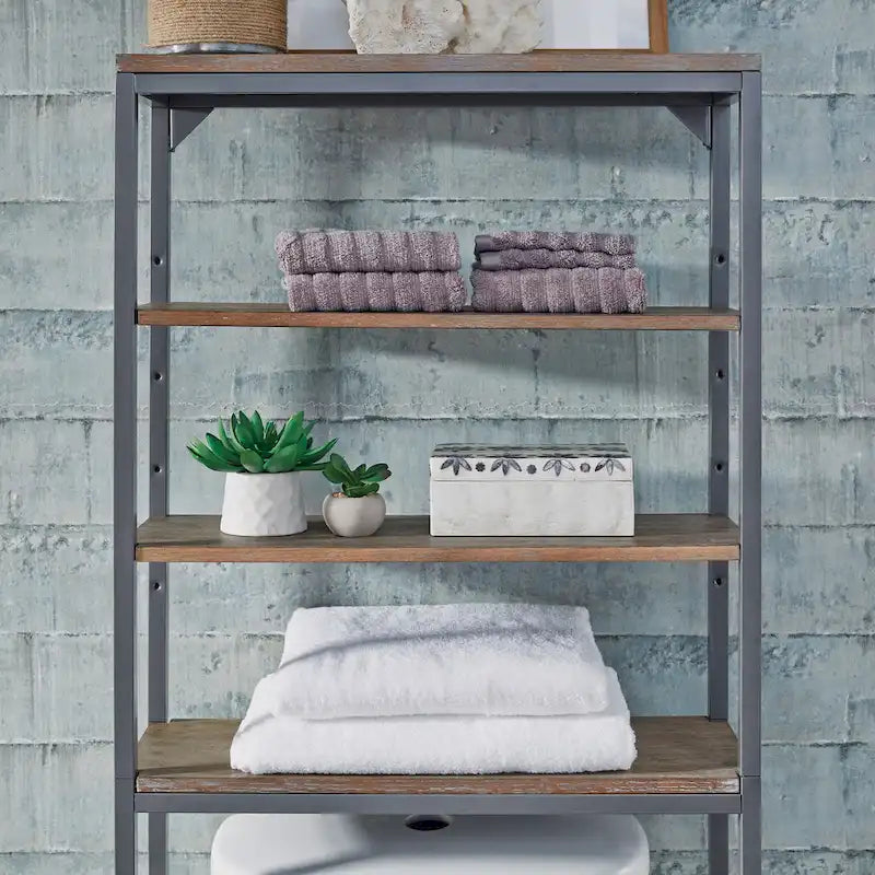 Mobiletto Barnside Gray sopra il WC con ripiani regolabili di Homestyles - N/A