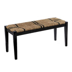 Panca di transizione SEI Furniture Gainford in fibra intrecciata nera