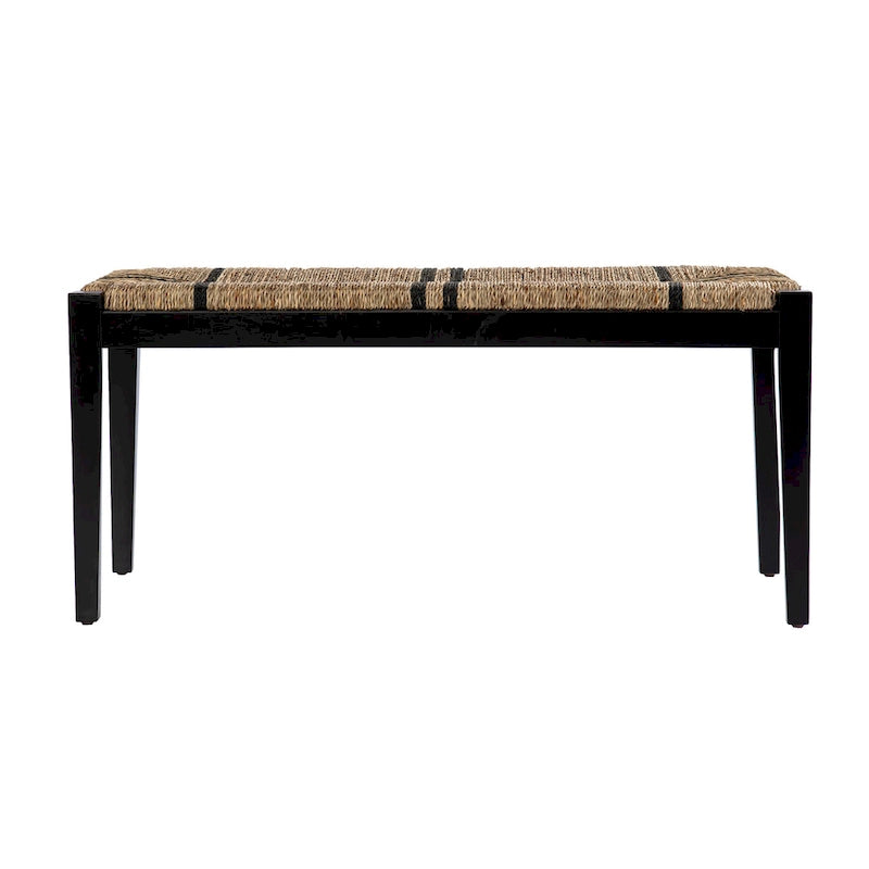 Panca di transizione SEI Furniture Gainford in fibra intrecciata nera