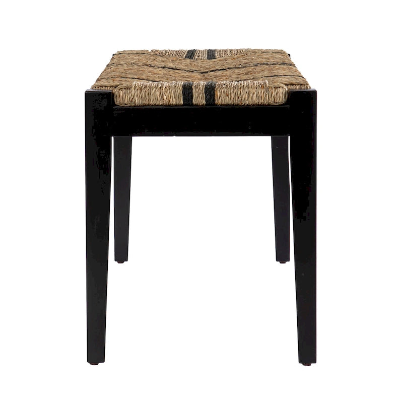 Panca di transizione SEI Furniture Gainford in fibra intrecciata nera