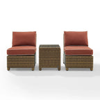 Set di 3 sedie da esterno in vimini Crosley Bradenton - Marrone anticato