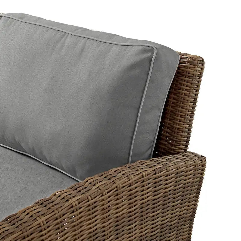 Set di 3 sedie da esterno in vimini Crosley Bradenton - Marrone anticato