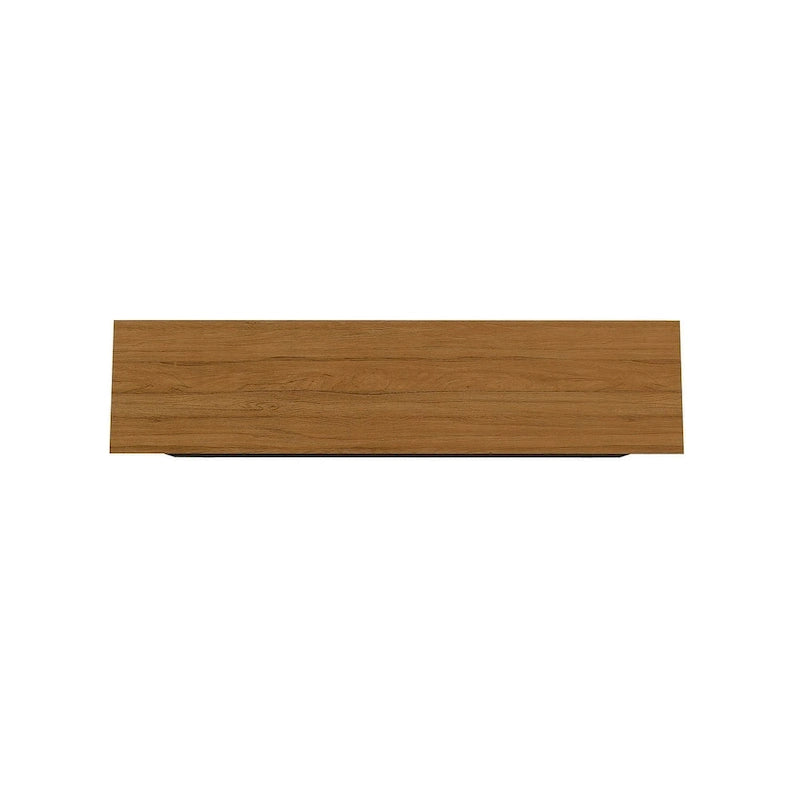 Credenza Yonkers 62.99 con gambe in legno massello e 2 ante in bianco sporco e cannella
