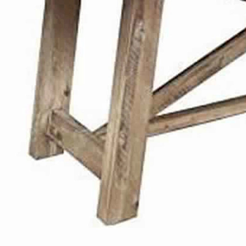 Tavolo da pranzo in legno in stile rustico con prolunga rimovibile, marrone invecchiato
