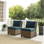Set di sedie da esterno in vimini Crosley Bradenton 2 pezzi - Marrone invecchiato