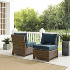 Set di sedie da esterno in vimini Crosley Bradenton 2 pezzi - Marrone invecchiato