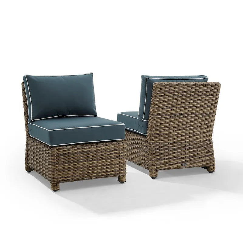Set di sedie da esterno in vimini Crosley Bradenton 2 pezzi - Marrone invecchiato