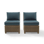 Set di sedie da esterno in vimini Crosley Bradenton 2 pezzi - Marrone invecchiato