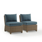Set di sedie da esterno in vimini Crosley Bradenton 2 pezzi - Marrone invecchiato