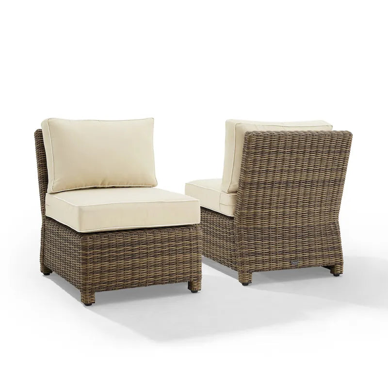 Set di sedie da esterno in vimini Crosley Bradenton 2 pezzi - Marrone invecchiato
