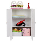 Mobile Bagno Autoportante Regolabile con Doppia Anta Bianca - 60 x 30 x 80 cm