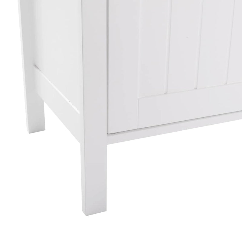 Mobile Bagno Autoportante Regolabile con Doppia Anta Bianca - 60 x 30 x 80 cm