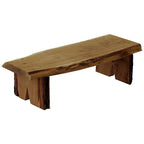 Panca/Fioriera per vasi in legno di robinia con bordo naturale, 90 cm, modello Briar Patch