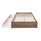 Letto con piattaforma a 4 colonne Prepac Queen Select con cassetti opzionali
