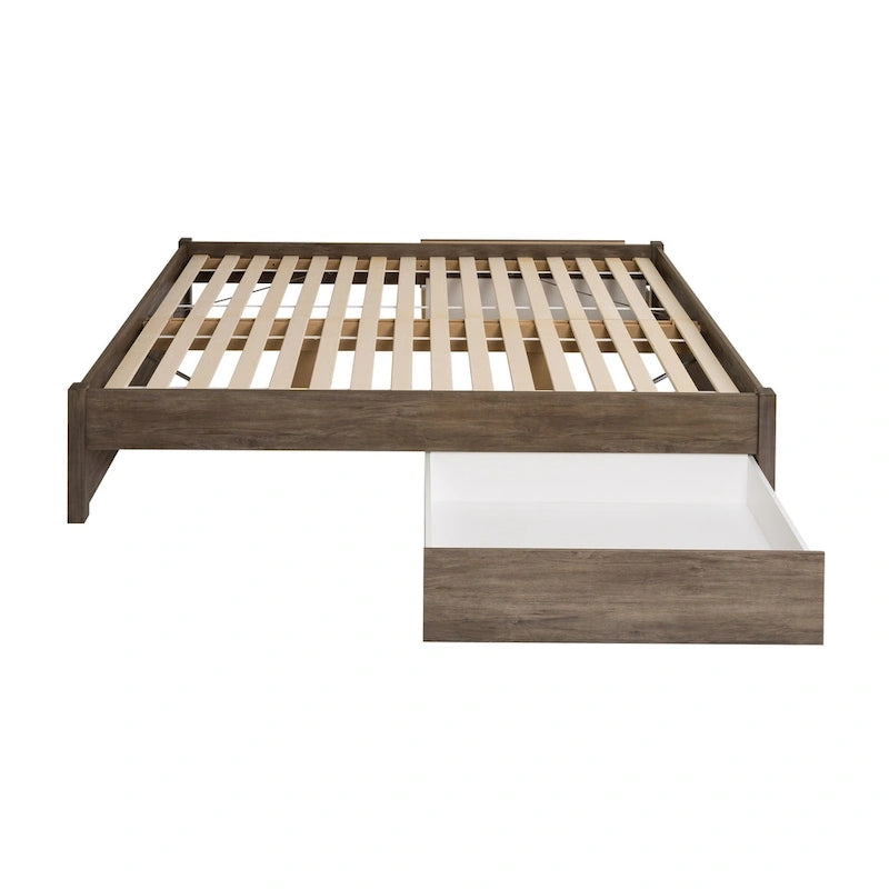 Letto con piattaforma a 4 colonne Prepac Queen Select con cassetti opzionali