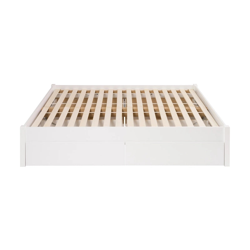 Letto con piattaforma a 4 colonne Prepac Queen Select con cassetti opzionali