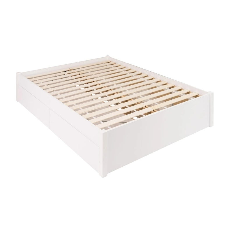 Letto con piattaforma a 4 colonne Prepac Queen Select con cassetti opzionali