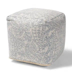 Pouf Ottomano con Motivo Paisley Intrecciato a Mano Porch & Den Satsuma