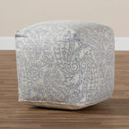 Pouf Ottomano con Motivo Paisley Intrecciato a Mano Porch & Den Satsuma