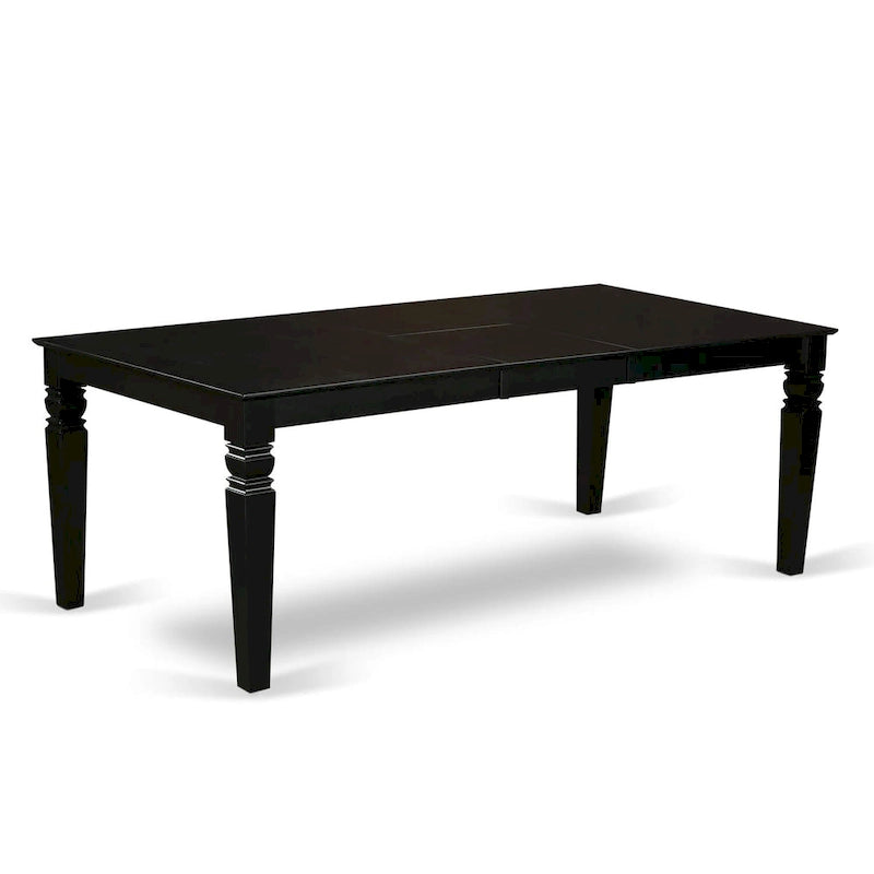 Set di mobili da sala da pranzo East West Furniture - Tavolo da cucina rettangolare e sedie da pranzo, nero (Opzioni pezzi)