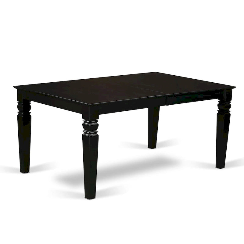 Set di mobili da sala da pranzo East West Furniture - Tavolo da cucina rettangolare e sedie da pranzo, nero (Opzioni pezzi)