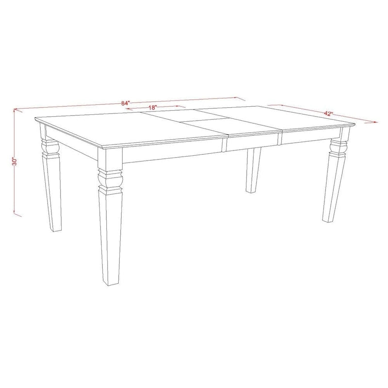 Set di mobili da sala da pranzo East West Furniture - Tavolo da cucina rettangolare e sedie da pranzo, nero (Opzioni pezzi)