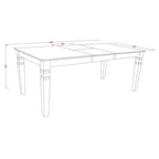 Set di mobili da sala da pranzo East West Furniture - Tavolo da cucina rettangolare e sedie da pranzo, nero (Opzioni pezzi)