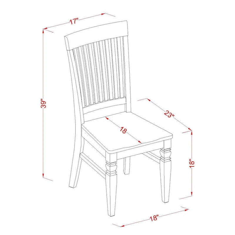 Set di mobili da sala da pranzo East West Furniture - Tavolo da cucina rettangolare e sedie da pranzo, nero (Opzioni pezzi)