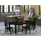 Set di mobili da sala da pranzo East West Furniture - Tavolo da cucina rettangolare e sedie da pranzo, nero (Opzioni pezzi)