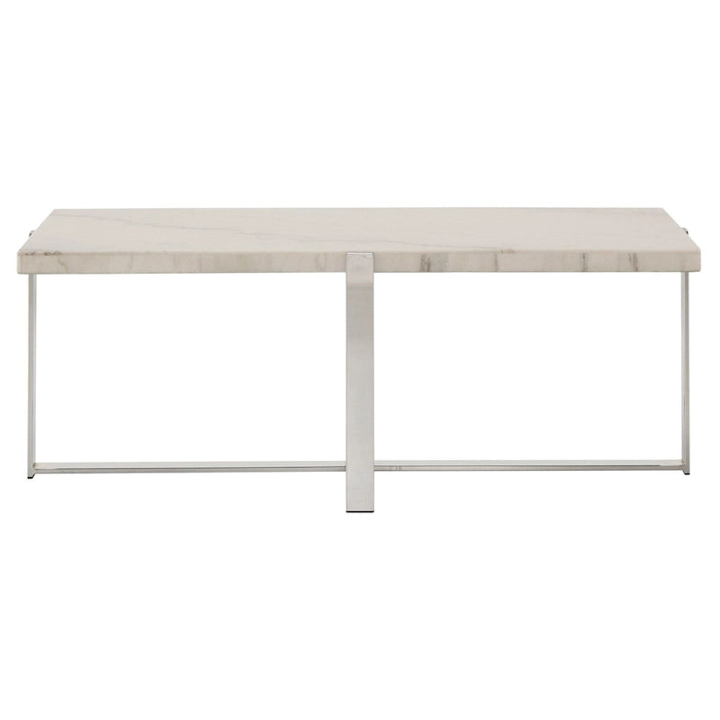 Tavolino da Caffè con Struttura Cromata e Top in Marmo Azel o Set di Tavoli di iNSPIRE Q Modern