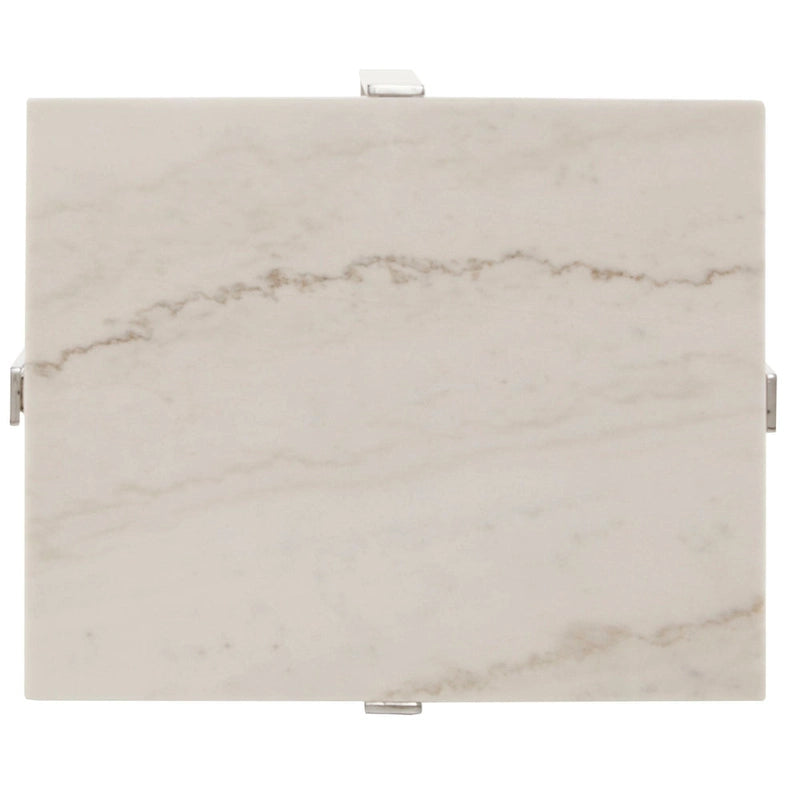 Tavolino da Caffè con Struttura Cromata e Top in Marmo Azel o Set di Tavoli di iNSPIRE Q Modern