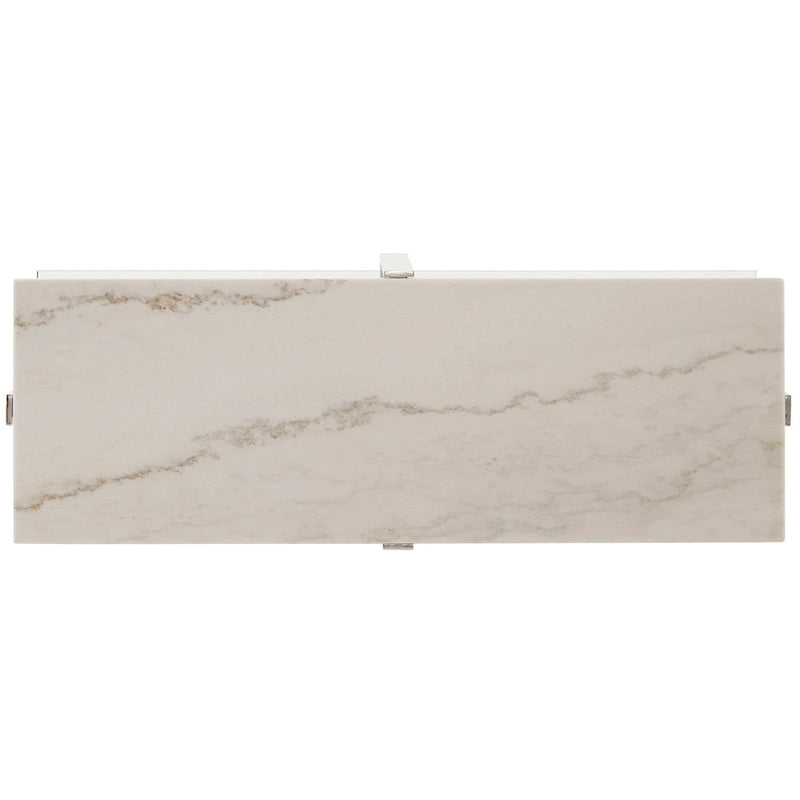 Tavolino da Caffè con Struttura Cromata e Top in Marmo Azel o Set di Tavoli di iNSPIRE Q Modern