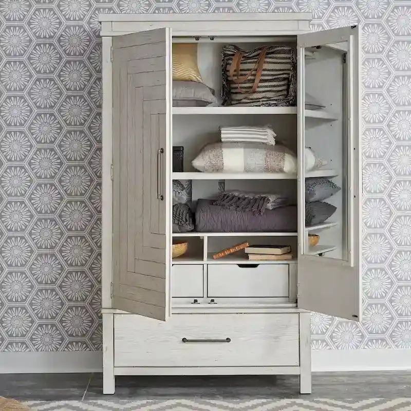 Armadio Shabby Chic Bianco da Mercatino delle Pulci in Stile Rustico Moderno