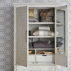 Armadio Shabby Chic Bianco da Mercatino delle Pulci in Stile Rustico Moderno