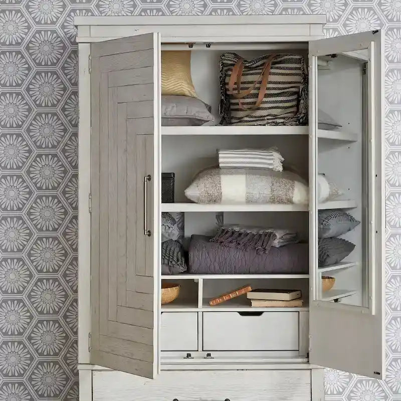 Armadio Shabby Chic Bianco da Mercatino delle Pulci in Stile Rustico Moderno