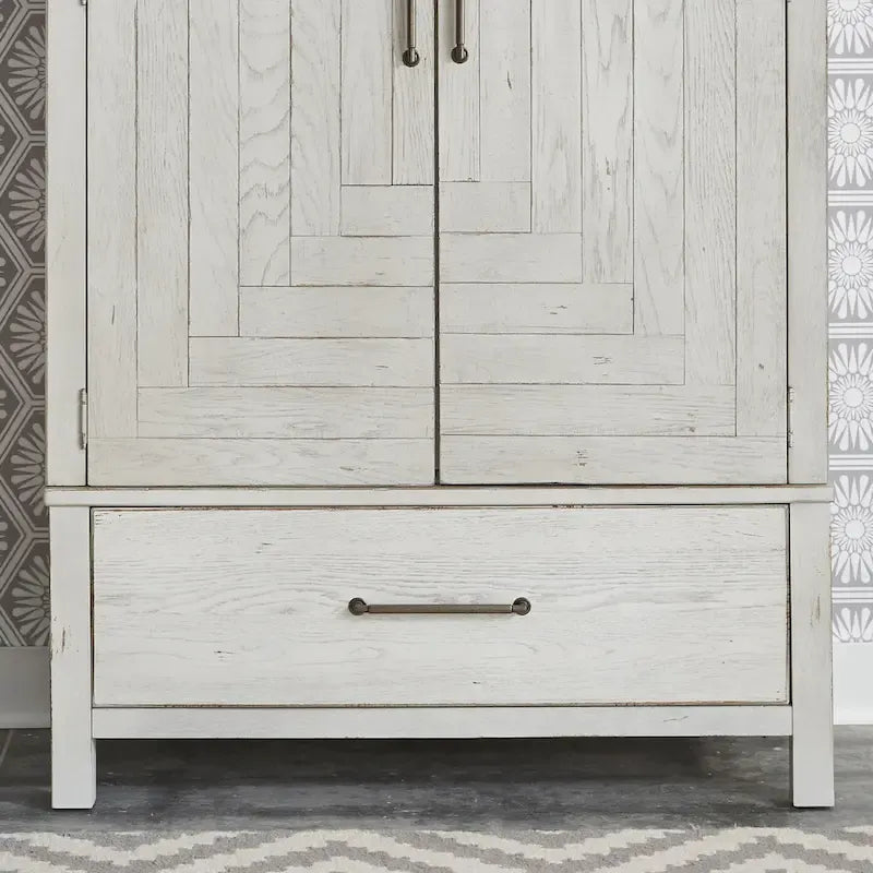 Armadio Shabby Chic Bianco da Mercatino delle Pulci in Stile Rustico Moderno