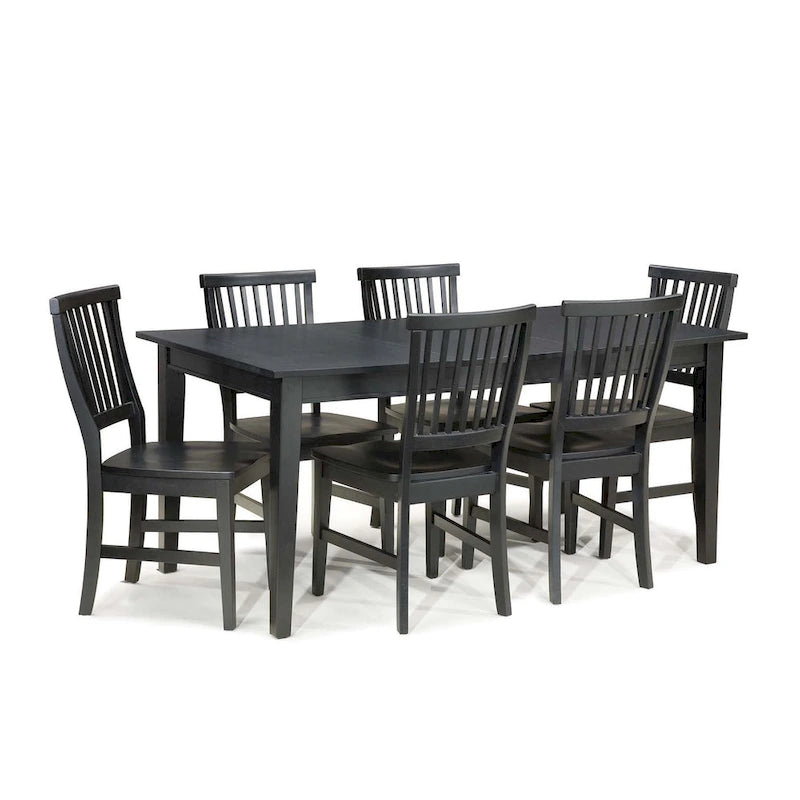 Set da pranzo rettangolare da 7 pezzi Arts & Crafts con prolunga di Homestyles