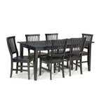 Set da pranzo rettangolare da 7 pezzi Arts & Crafts con prolunga di Homestyles