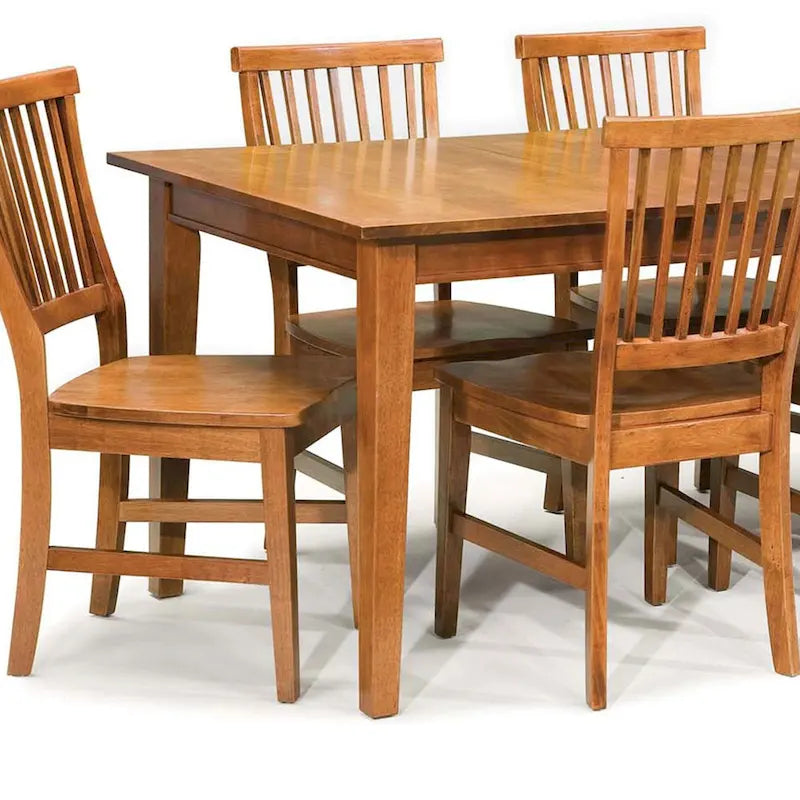 Set da pranzo rettangolare da 7 pezzi Arts & Crafts con prolunga di Homestyles