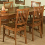 Set da pranzo rettangolare da 7 pezzi Arts & Crafts con prolunga di Homestyles