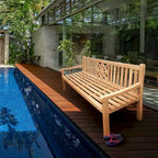 Seven Seas Teak Arizona Panca da Esterno in Legno Teak, 6 Piedi