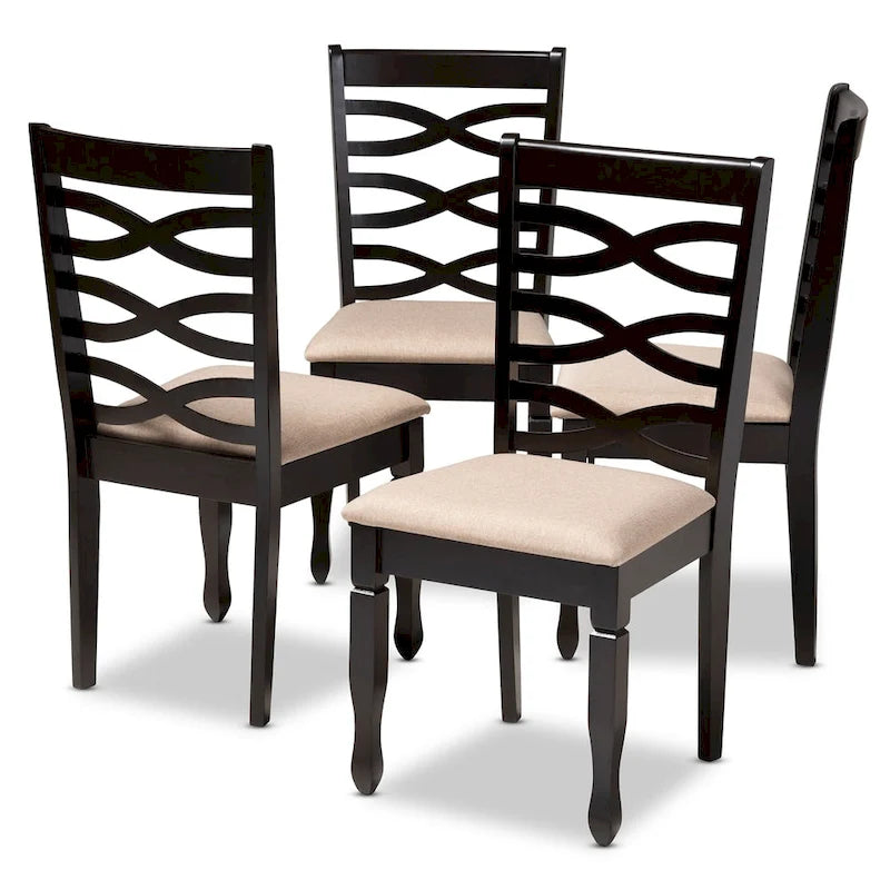 Set di 4 sedie da pranzo moderne e contemporanee