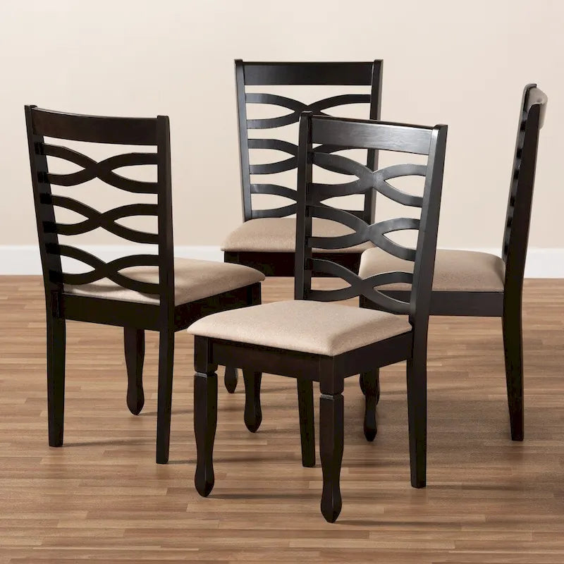 Set di 4 sedie da pranzo moderne e contemporanee