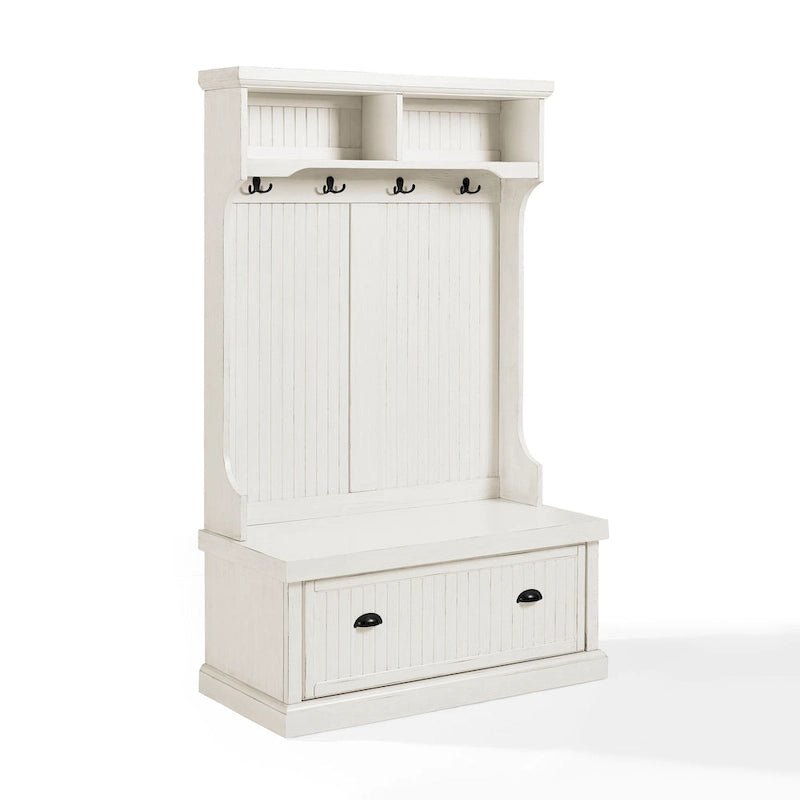 Crosley Seaside Appendiabiti da Ingresso Bianco Effetto Invecchiato