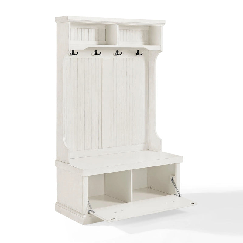 Crosley Seaside Appendiabiti da Ingresso Bianco Effetto Invecchiato
