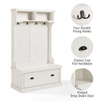 Crosley Seaside Appendiabiti da Ingresso Bianco Effetto Invecchiato
