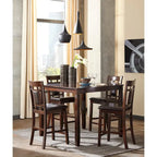 Tavolo da pranzo e sgabelli da bar Signature Design by Ashley Bennox Marrone Altezza bancone (Set di 5)